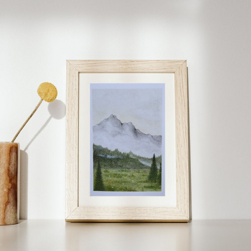 Akvarel Horská louka (A5) originál — foto 2