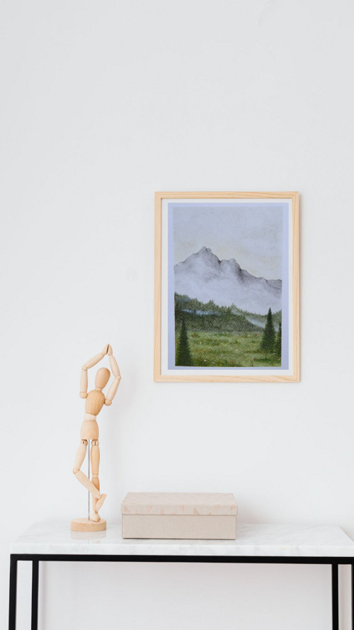 Akvarel Horská louka (A5) originál — foto 3
