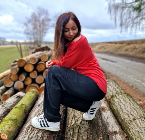Broskvová mikina Isla...S — foto 5
