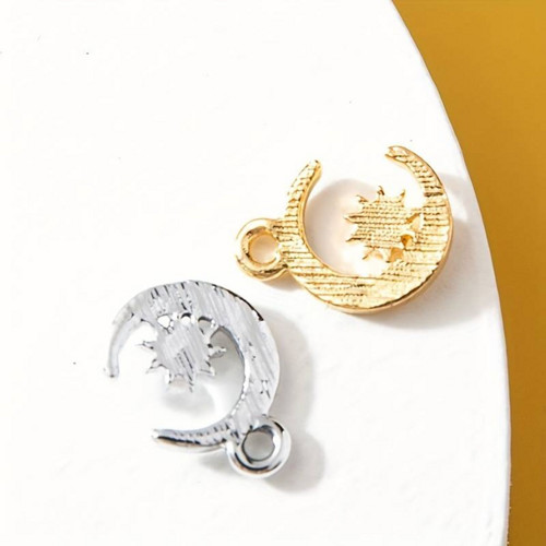 Přívěsek měsíc (1ks) - stříbrná — foto 2