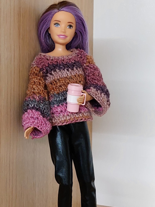 Barbie trendy háčkovaný svetr — foto 3