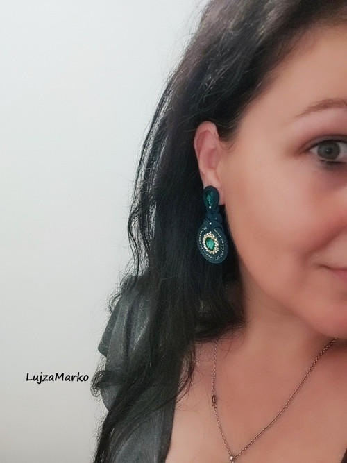 Jelena soutache / sutaš náušnice — foto 3