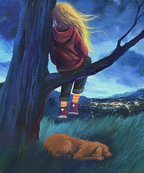 Modrá hodina - 30x30cm — foto 2