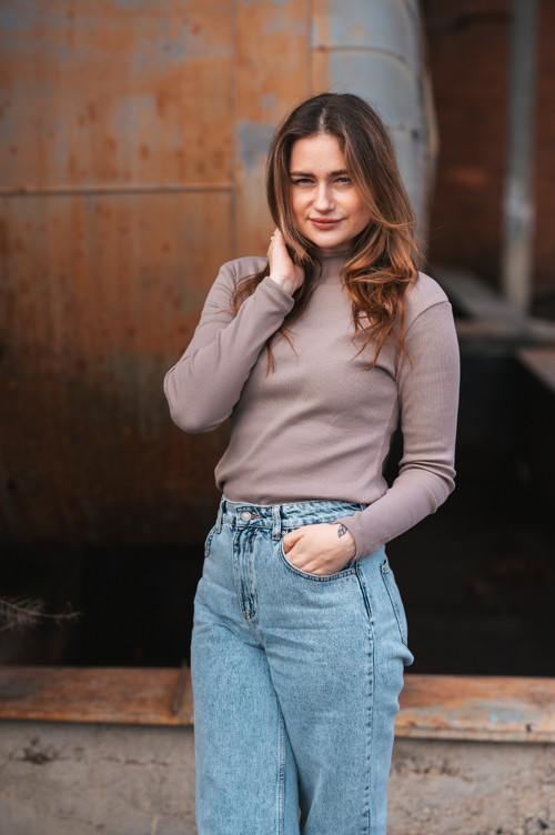 Žebrovaný rolák moka — foto 5