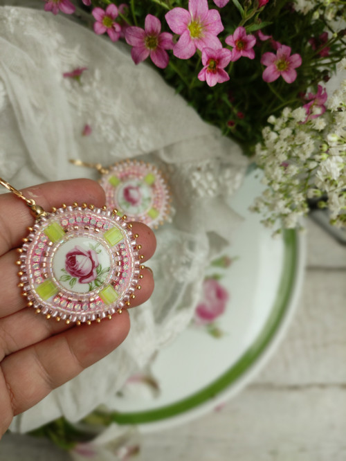 Madaba earrings n.15 - vyšívané náušnice — foto 3