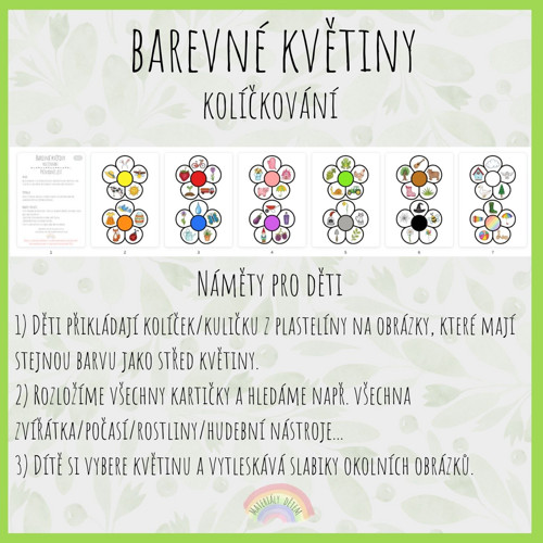 Barevné květiny, kolíčkování — foto 2