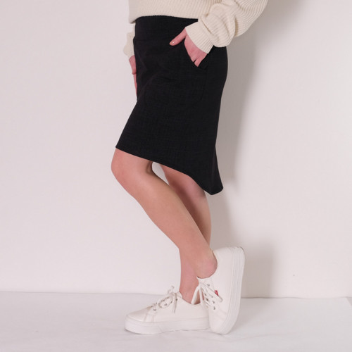 Sukně s kapsami - černý denim — foto 4