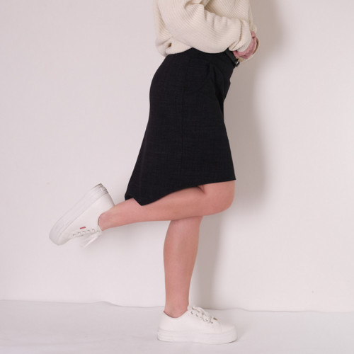 Sukně s kapsami - černý denim — foto 6