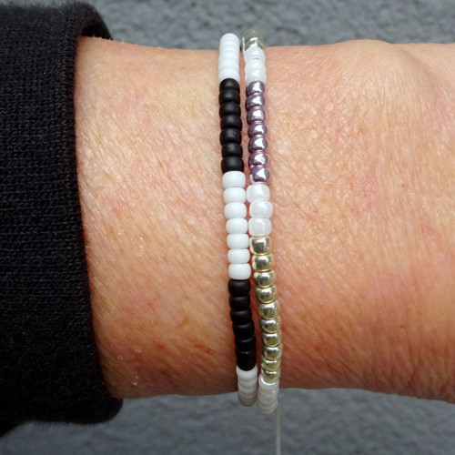 Náramek * 3 barvy Miyuki (3) Levandule — foto 3