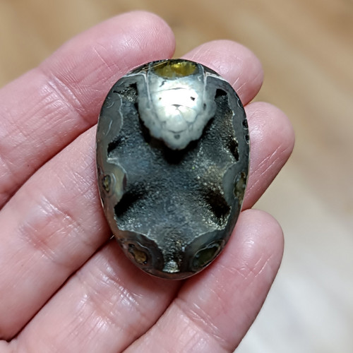 Pyritový Amonit, ID 3591, 36x26 mm — foto 2