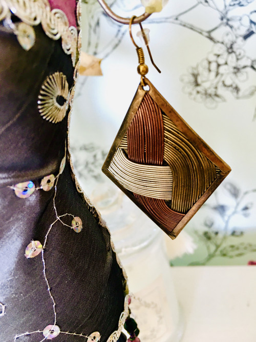 Náušnice vintage Art deco look — foto 3