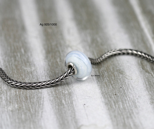 Modrý mramor, Ag 925 průvlek 4,3 mm — foto 2