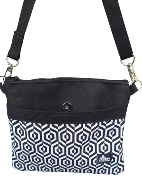 Taška crossbody černobílá — foto 2