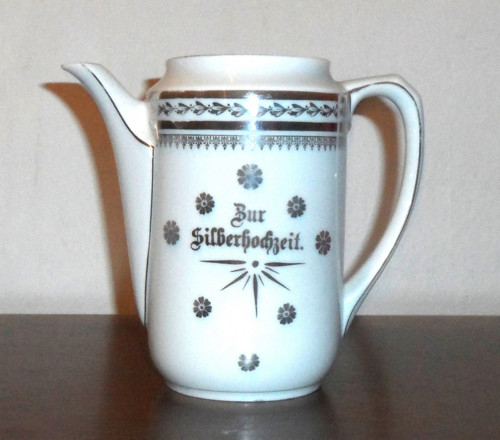 Porcelánová KONVICE, stříbřená • Schirnding — foto 2