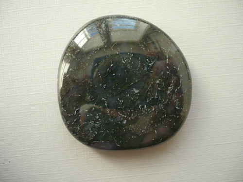 Placka - achát mechový 43 mm, č.283 — foto 2