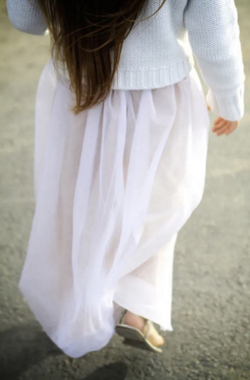 Tylová, dětská maxi sukně - duhová — foto 3