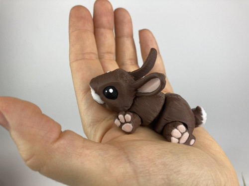 Mini králíček hnědý - 3D tisk — foto 3