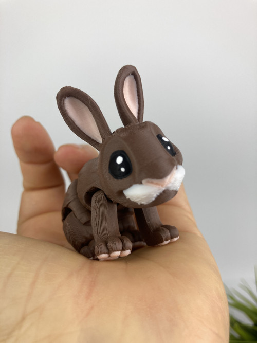 Mini králíček hnědý - 3D tisk — foto 2