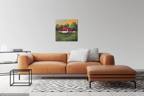 Zapadá slunéčko - 40x40cm — foto 4