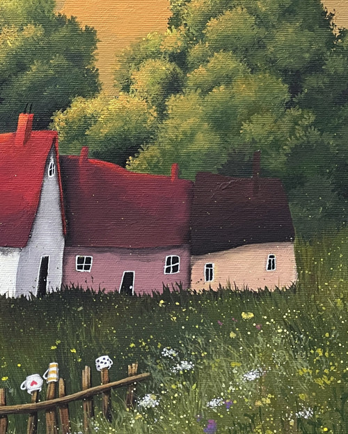 Zapadá slunéčko - 40x40cm — foto 3