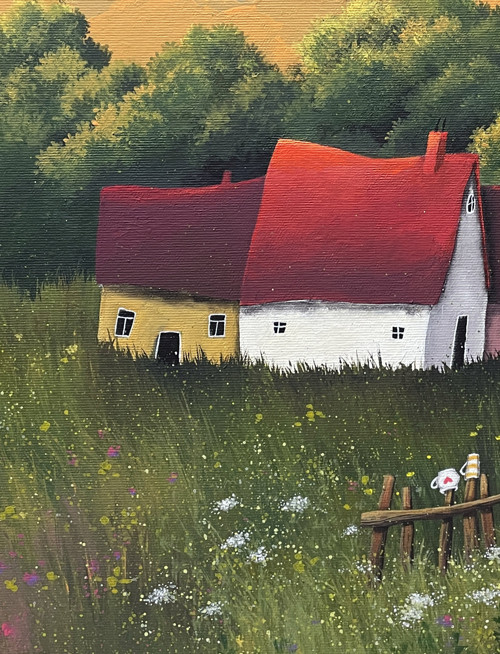 Zapadá slunéčko - 40x40cm — foto 2