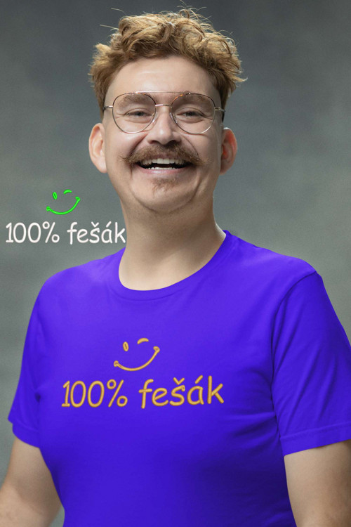 Vyšívané tričko - 100 % fešák — foto 2