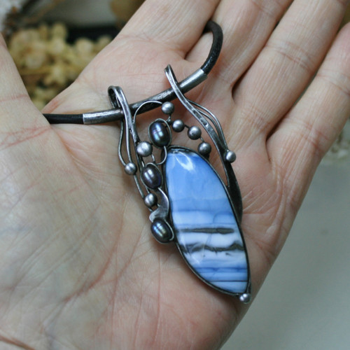 Něžný (chalcedon modrý) — foto 3