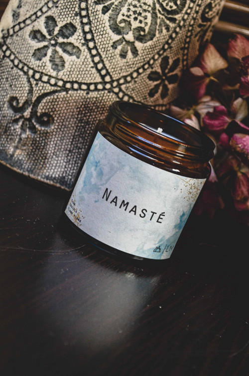 Sójová svíčka - NAMASTÉ.... 120 ML — foto 2