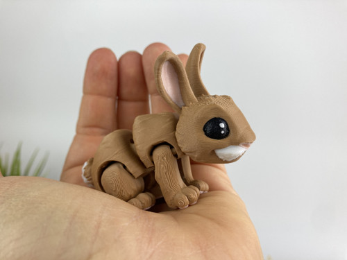 Mini králíček světle hnědý - 3D tisk — foto 2