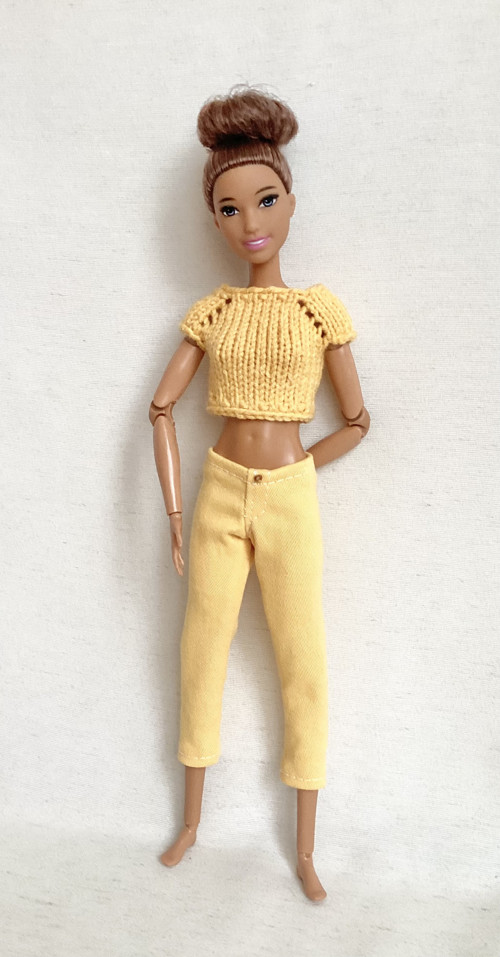Žluté džíny 3/4 pro Barbie — foto 2