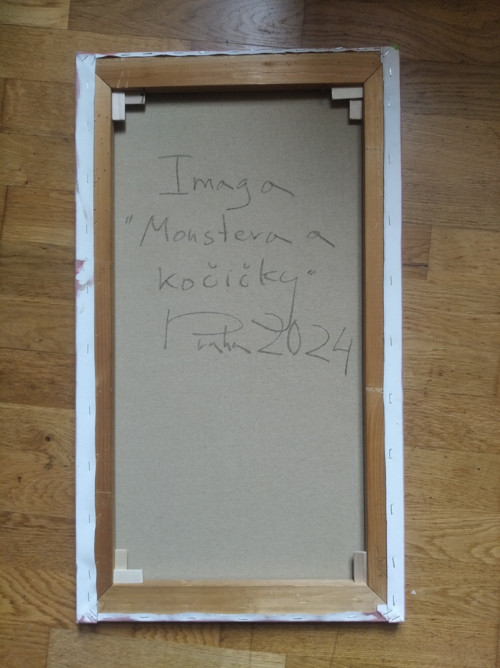 Obraz "Monstera a kočičky" — foto 3