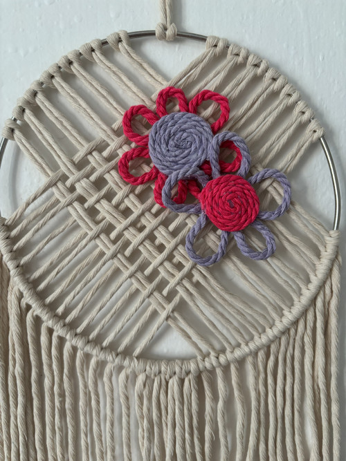 Macramé lapač snů -dekorace 19x42 — foto 2