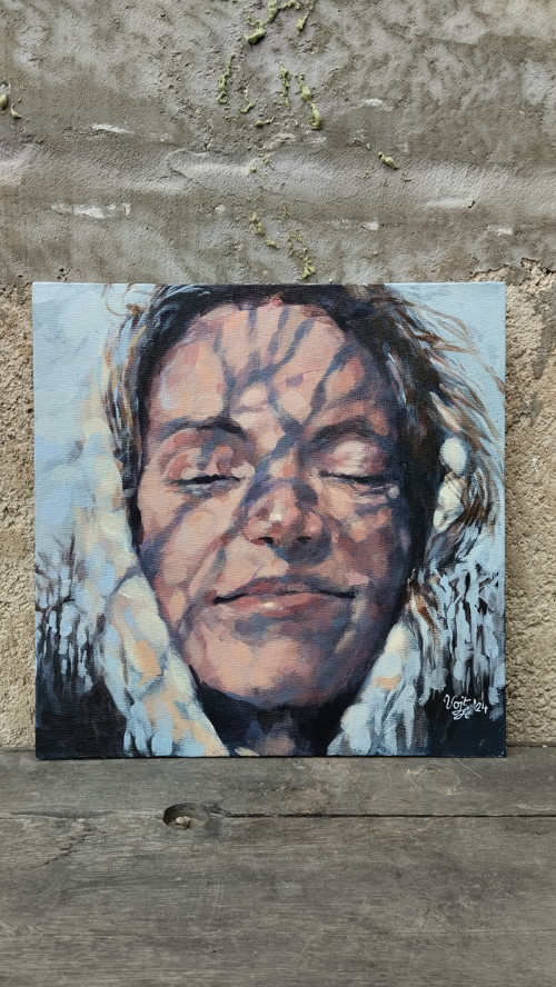 Stínohra, originál akryl 30x30 cm — foto 2