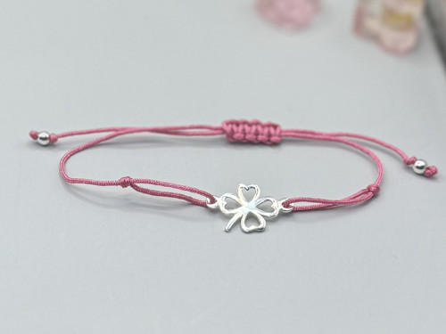 Minimalistický náramek - Clover leaf (růžová) — foto 2