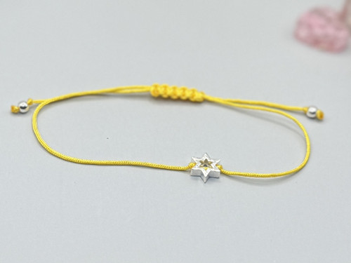 Minimalistický náramek - Star frame (žlutá) — foto 2
