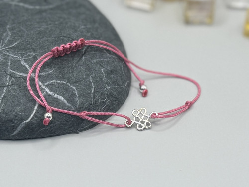 Minimalistický náramek - Celtic knot (růžová) — foto 3