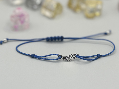 Minimalistický náramek - Angel wing (kr. modrá) — foto 2