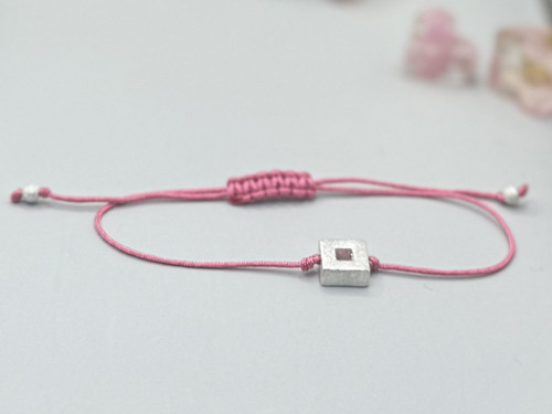 Minimalistický náramek - Big square (růžová) — foto 2