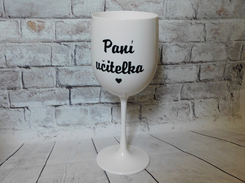Sklenička pro paní učitelku - bílá — foto 3