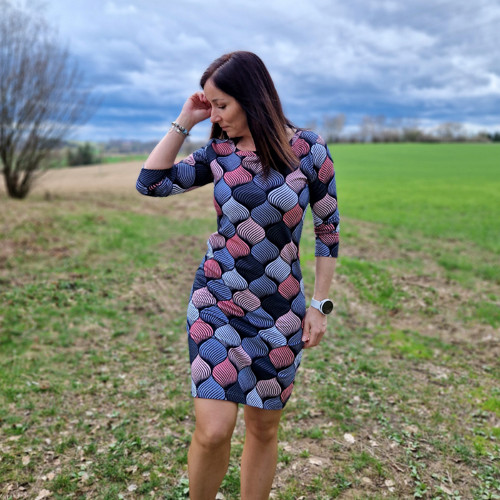 ...sleva...Růžovošedé šaty...L — foto 2