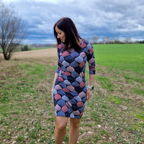 ...sleva...Růžovošedé šaty...L — foto 3