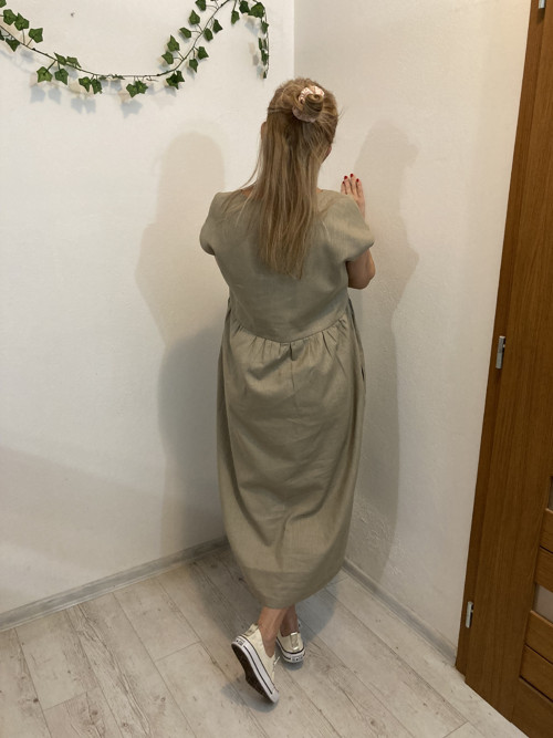 Ľanové Šaty s Vreckami /SAND/ — foto 3