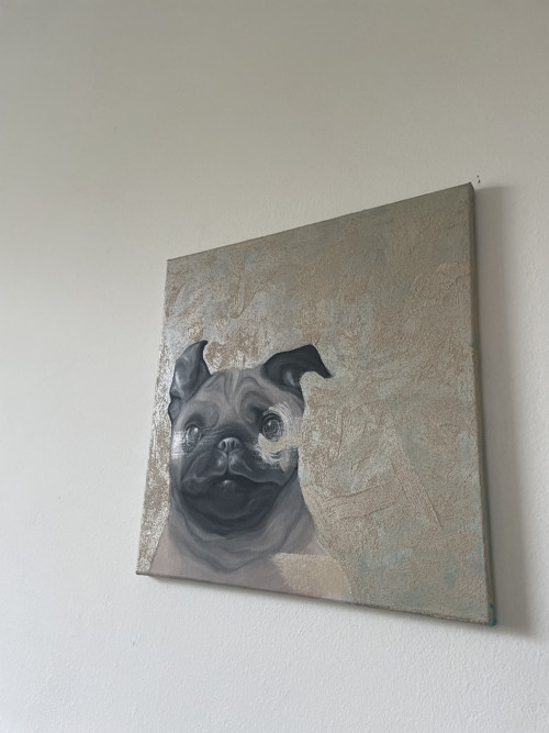 Selfie Dog Face .... plátno — foto 2