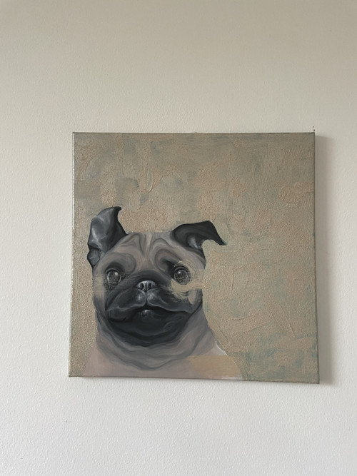Selfie Dog Face .... plátno — foto 5