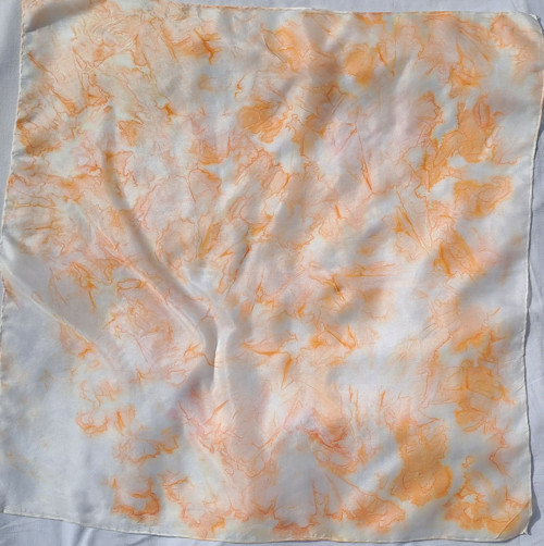 Oranžový mramor - šátek 55 x 55 — foto 2