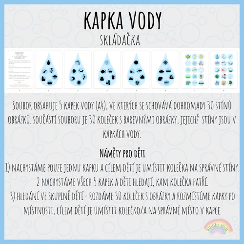 Kapka vody, skládačka — foto 2