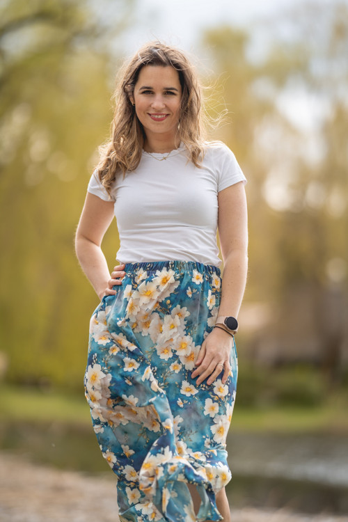 Sukně VÍLA dlouhá květy — foto 3