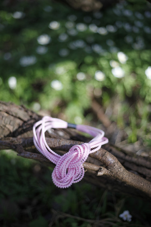 Ziperkový náhrdelník "Pink Plastic" — foto 5