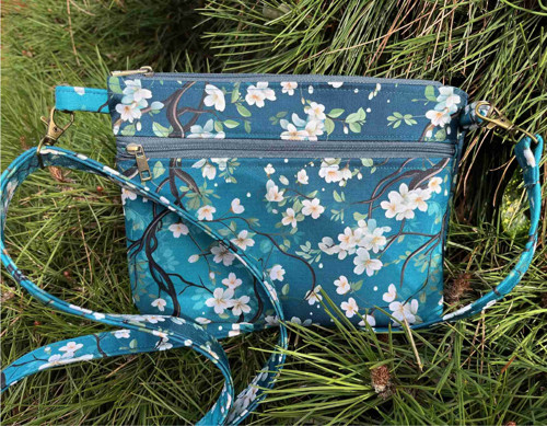 Malá kabelka crossbody "Maličká" modrá(modrozelená — foto 3