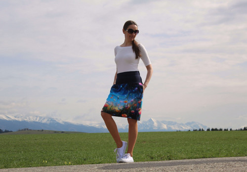 Krátka sukňa "nočná lúka" — foto 4